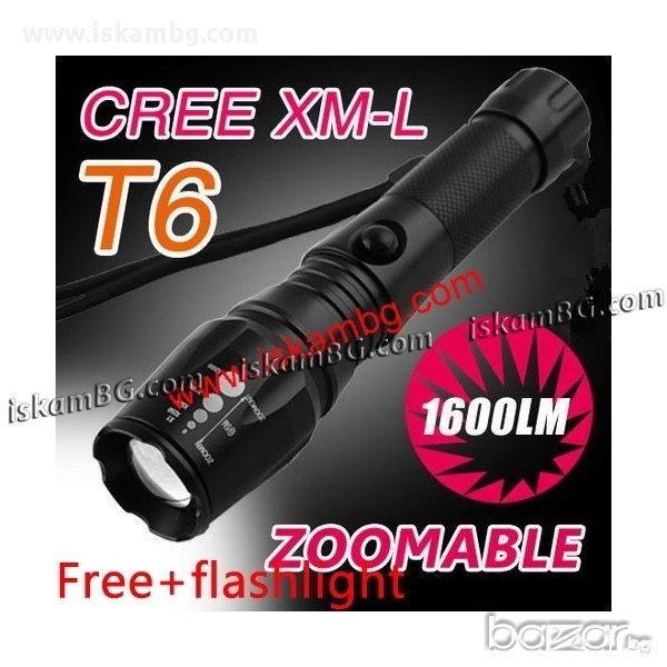 Cree Led фенер със ZOOM 1600 LM - код T6-0478, снимка 1