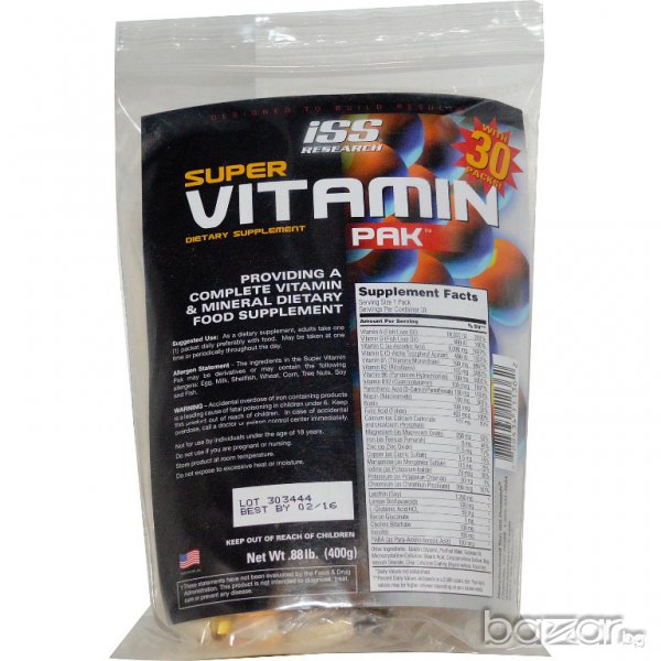 ISS Research Super Vitamin Pak, 30 пакета, снимка 1
