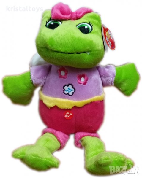 Детска плюшена играчка Жаба - кекерица със звук, снимка 1