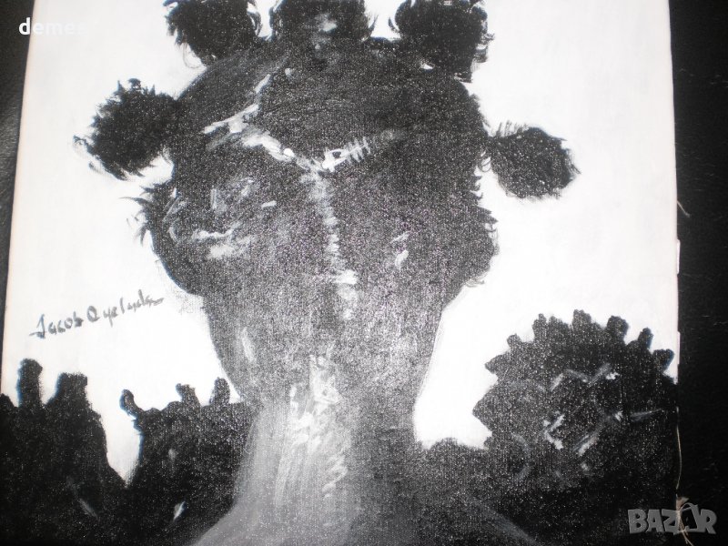  Класическа африканска прическа-картини с маслени бои-серия, снимка 1