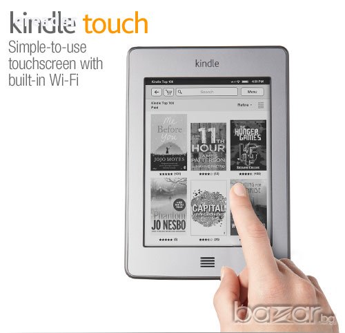Електронен четец reader Kindle Touch 6" E-ink 4GB WiFi+3G TTS Audio, снимка 1