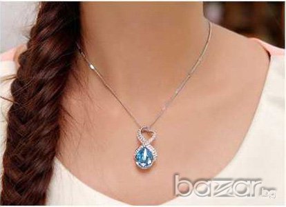 Колие позлатено с 18к злато с Сваровски кристали и Цирконий -№31, снимка 1