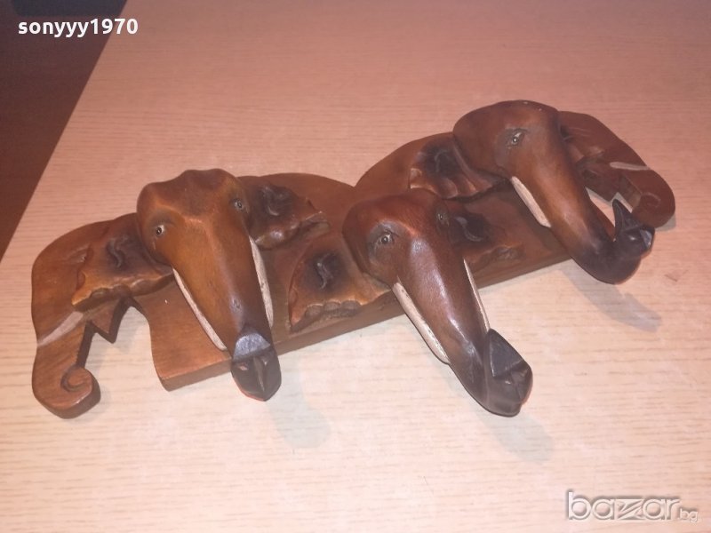 ретро колекция-закачалка от слонове-внос швеицария-42х23х8см, снимка 1
