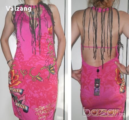Рокля с ресни Ed hardy, снимка 1