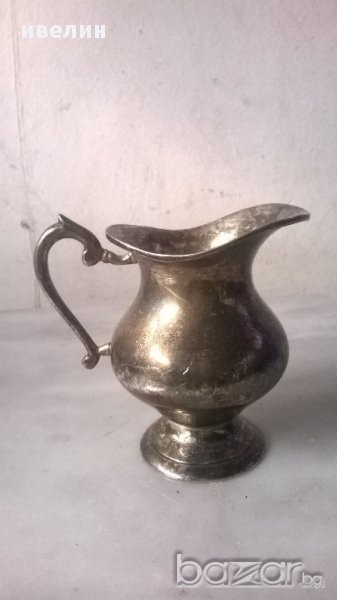 посребрена метална каничка за мляко, снимка 1