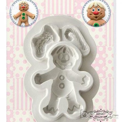 Джинджифилово човече палячо силиконов молд форма декорация и украса торта фондан шоколад мъфини