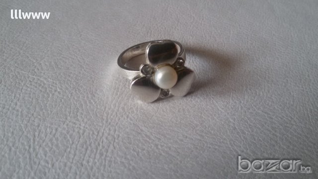 Сребърен пръстен цвете, снимка 4 - Пръстени - 11569840