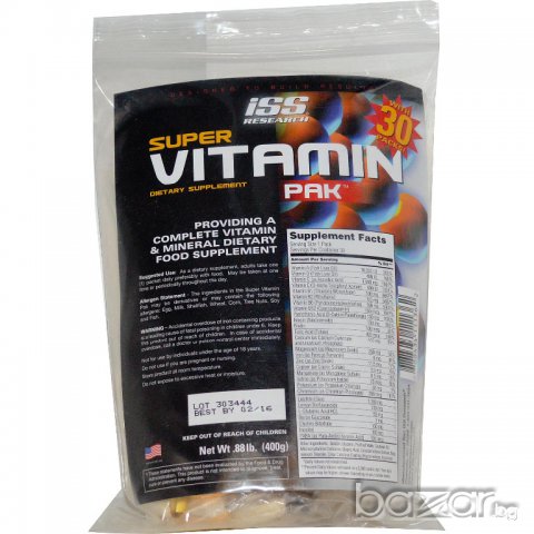 ISS Research Super Vitamin Pak, 30 пакета