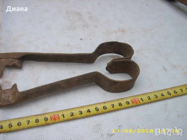 стара кована ножица за стригане на овце, снимка 4 - Антикварни и старинни предмети - 22430020