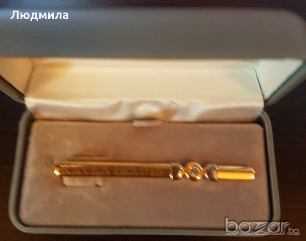 Позлатена щипка за вратовръзка, снимка 2 - Други - 20342789