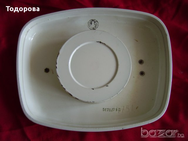 Стар стенен механичен часовник- порцеланов циферблат и корпус., снимка 5 - Антикварни и старинни предмети - 15320834