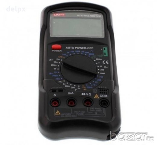 Мултицет с термосонда и зумер UT-53 VAC/VDC | AAC/ADC | OHM | °C | F