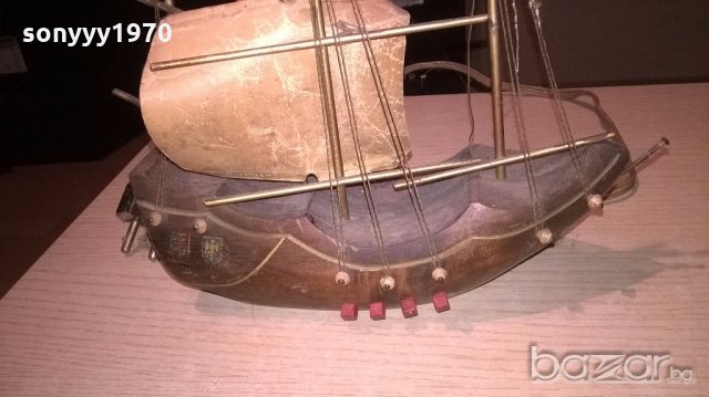 нощна лампа-ретро колекция-мед/месинг/дърво-25х25х9см, снимка 8 - Антикварни и старинни предмети - 19342973