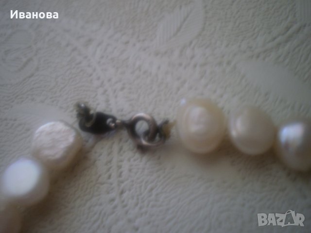  Гривна - естествени перли, закопчалка Аg 925, снимка 7 - Гривни - 25699355