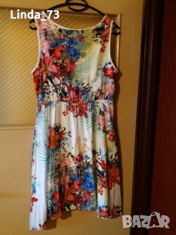 Дам.рокля-"COLOURS"-/вискоза/-цвят-шарена. Закупена от Италия., снимка 2 - Рокли - 22610548