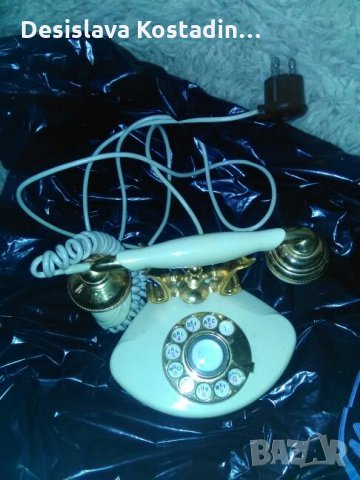 Ретро ПОЗЛАТЕН телефон оникс-18карата, снимка 5 - Антикварни и старинни предмети - 25137070