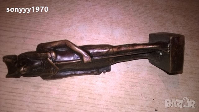 антика-фараон-метална масивна-14х4х3см, снимка 6 - Антикварни и старинни предмети - 23959489