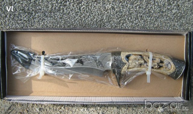 Колекцонерски ловен нож -180 / 310 - 5 модела ( Елен, Мечка, Вълк, Орел, Дракон), снимка 11 - Ножове - 19109809