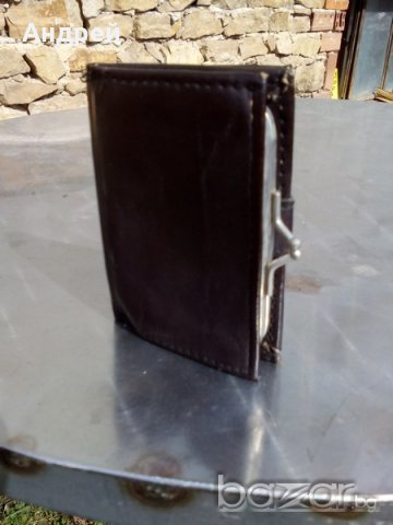 Кожено портмоне, снимка 3 - Антикварни и старинни предмети - 19212400