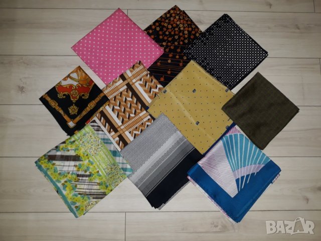 Лот от 10 бр шалчета различни цветове и размери, снимка 1 - Шапки - 23703518