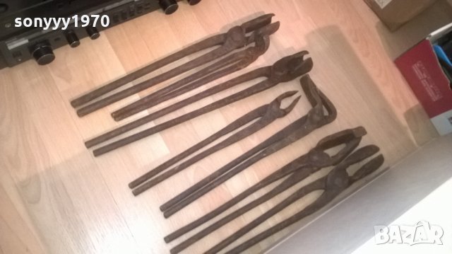 поръчани-ИЗКОВАНИ В ОГЪНЯ-ПРОФИ КОВАШКИ КЛЕЩИ-ВНОС ШВЕЦИЯ, снимка 4 - Клещи - 25756694