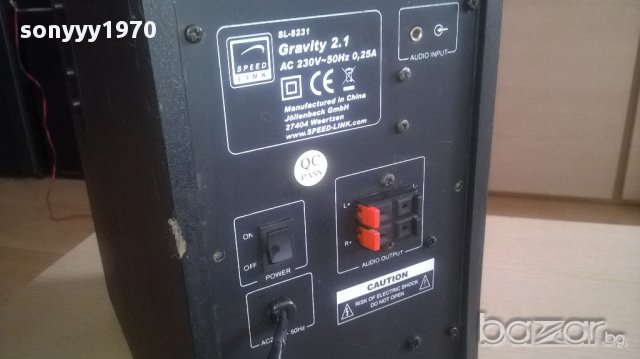 speed link gravity 2.1-subwoofer-внос швеицария, снимка 7 - Ресийвъри, усилватели, смесителни пултове - 12494161
