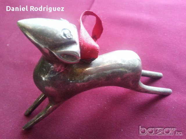 Стара Посребрена Пластика ,Статуетка Кученце