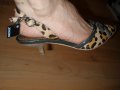  Обувки естествен косъм , снимка 1 - Дамски обувки на ток - 10356193