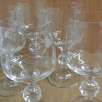 Кристални чаши за вино гравирани, снимка 8 - Антикварни и старинни предмети - 22743917