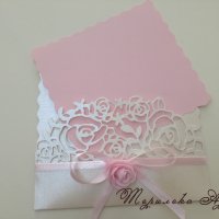 Сватбена покана в нежно розово, снимка 2 - Декорация - 20766846