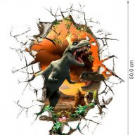 стикер лепенка за стена динозавър 3d джурасик парк постер, снимка 2 - Декорация за дома - 13854014
