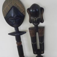  Мъжка и женска фигура Ашанти, Гана, снимка 1 - Колекции - 23589746