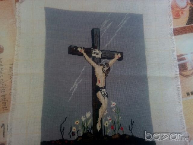 Разпятието-гоблен, снимка 1