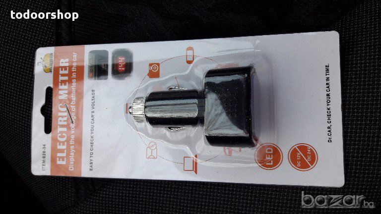 Тестер за акумулатор АВТО волтметър за запалка, снимка 1