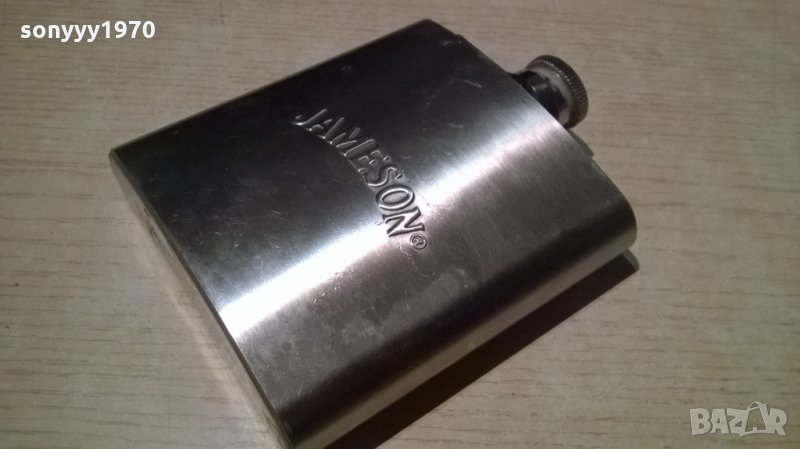 jameson-12x9x3см-алуминиева бутилка за уиски, снимка 1