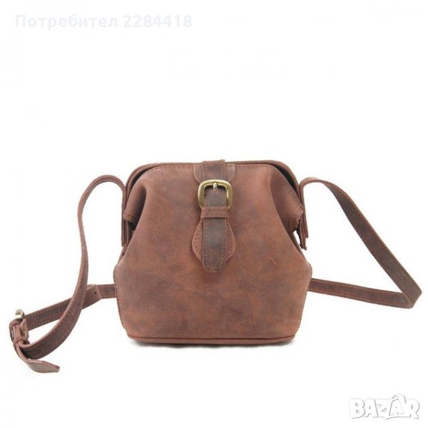 Чанта от естествена кожа тип каубой, снимка 1