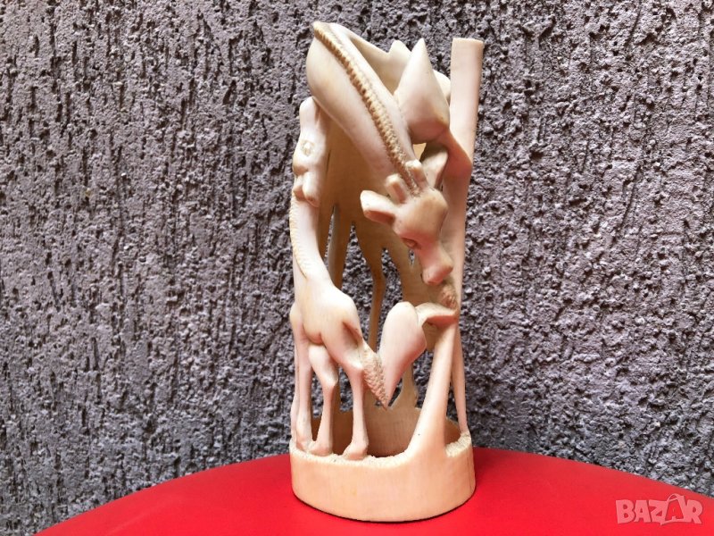 Слонова кост-Ажурна композиция от началото на 20в., снимка 1