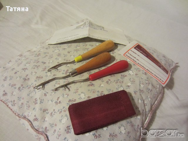 КУКИ ЗА ПЛЕТЕНЕ на килими,за плетене на една кука и конци КОТОН КРОШЕ , снимка 3 - Други - 12614361