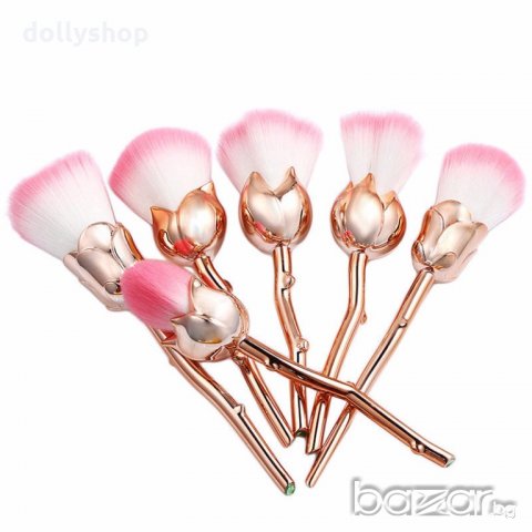 ЧЕТКИ ЗА ГРИМ „ROSES ICE“ СЕТ ОТ 6 БРОЯ УНИКАЛНИ ЧЕТКИ, снимка 2 - Декоративна козметика - 19189689