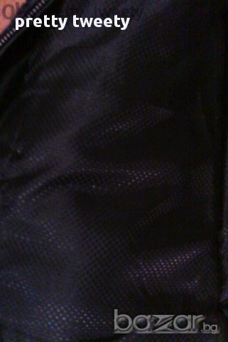 Черен кожух с космата яка и кожени части , снимка 6 - Палта, манта - 13747850