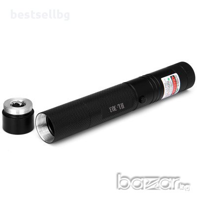 Мощен зелен акумулаторен лазер 500mw акумулаторна батерия 18650 зарядно устройство син голяма точка, снимка 5 - Други спортове - 10170819