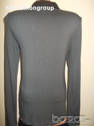 Намаление!Тъмно сива /графитена/ блуза с елементи на риза, S/ М р-р, снимка 3 - Блузи с дълъг ръкав и пуловери - 20127601