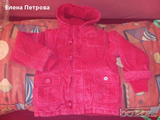 Страхотно зимно яке в червено размер 108, снимка 1 - Детски якета и елеци - 19548912