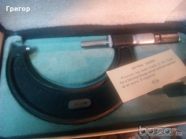 Оригинален английски микрометър M&W- обхват 50-75 мм., снимка 3 - Други машини и части - 16027096