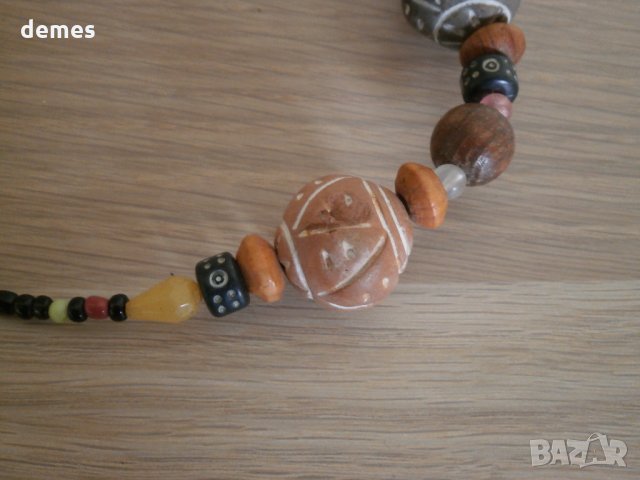 Колие с  африкански мотиви в гръндж стил-5, снимка 9 - Колиета, медальони, синджири - 23510999