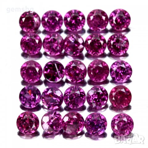 Естествени скъпоценни камъни - родолит гранат 3мм