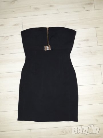 Къса дамска черна рокля бюстие марка Roberta Biagi Италианска, снимка 2 - Рокли - 23842289
