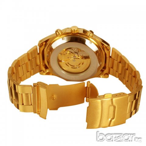 ПОЗЛАТЕН с 18карата злато Автоматичен часовник WINNЕР № 1  SKELETON , снимка 5 - Мъжки - 14417458
