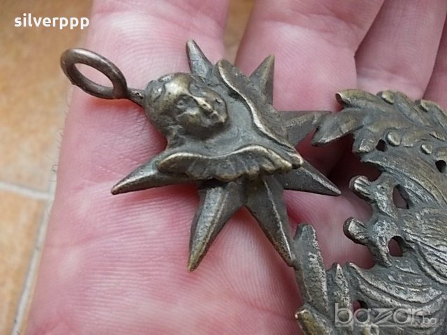  Ортодоксален бронзов знак , снимка 3 - Антикварни и старинни предмети - 21033959