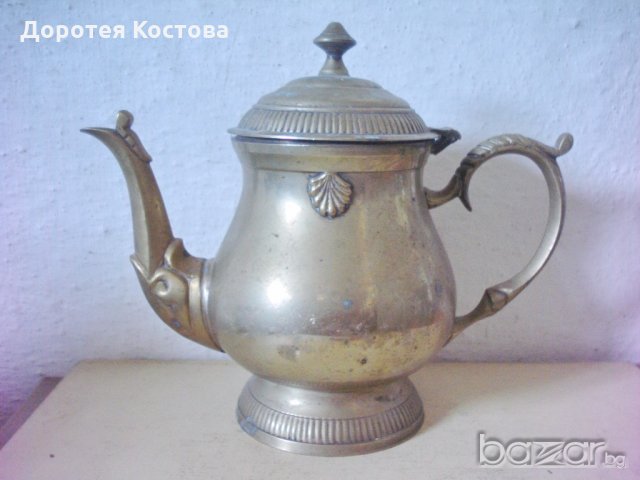 Стар бронзов чайник 2, снимка 1 - Антикварни и старинни предмети - 19209654